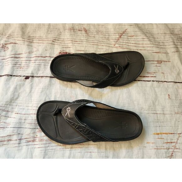 Kuru Kala Orthotic Black Flip Flops Size 12 main image 5